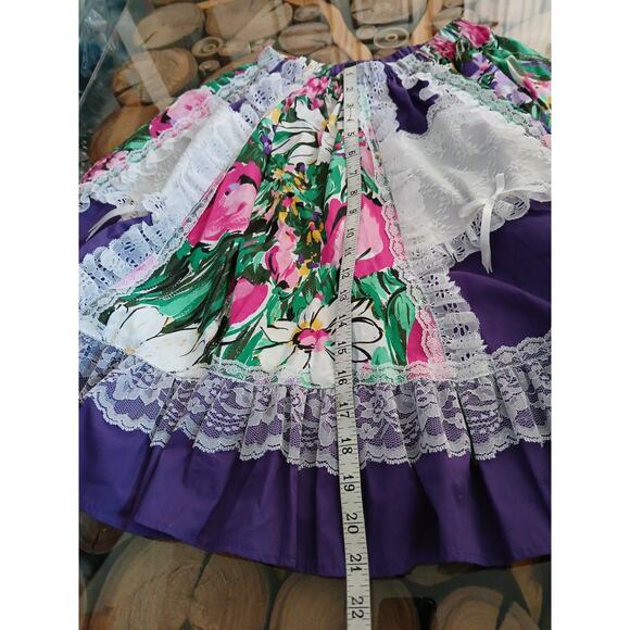 Vintage Pitchfork Brand Country Western Line Dancing Skirt and Top Set Purple S - Picture 9 of 12